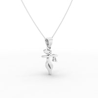 925 Sterling Silver Moissanite Krishna Flute Pendant thumbnail 5