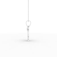 925 Sterling Silver Moissanite Flute Pendant thumbnail 7